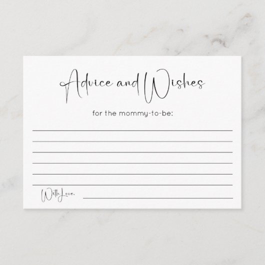 赤モダンちゃんシャワーアドバイスと願い エンクロージャーカード (正面)