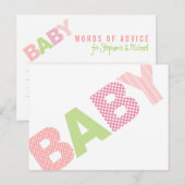 赤モダンちゃんシャワーアドバイスカーはっきりしたド（ピンク） アドバイスカード (正面/裏面)