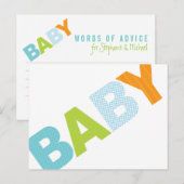 赤モダンちゃんシャワーアドバイスカーはっきりしたド（青） アドバイスカード (正面/裏面)