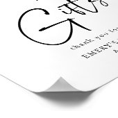 赤モダンちゃんシャワーカード&ギフトサイン ポスター (角)