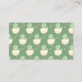 赤モダンちゃんシャワーギフト登録可愛い恐竜 名刺 (裏面)