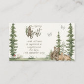 赤モダンちゃんシャワーギフト登録木地動物 名刺 (正面)