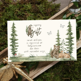 赤モダンちゃんシャワーギフト登録木地動物 名刺