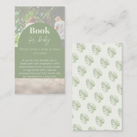 赤モダンちゃんシャワーゲーム用緑の写真集 名刺 (正面/裏面)