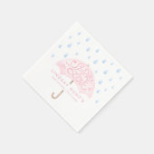 赤モダンちゃんシャワーピンク スタンダードカクテルナプキン (角)