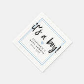 赤モダンちゃんシャワーブルー男の子 スタンダードカクテルナプキン (角)