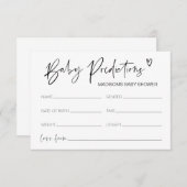 赤モダンちゃんシャワーベビー予測シャワーゲーム エンクロージャーカード (正面/裏面)