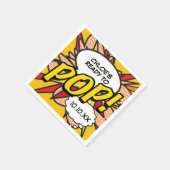 赤モダンちゃんシャワーポップ・アートの準備おもしろい スタンダードカクテルナプキン (角)