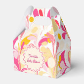 赤モダンちゃんシャワーレトロ抽象芸術ピンク波状 フェイバーボックス (正面サイド)