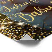 赤モダンちゃんシャワー写真歓迎 ポスター (角)