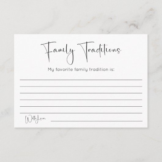 赤モダンちゃんシャワー家族の伝統 エンクロージャーカード (正面)