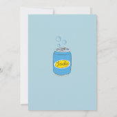 赤モダンちゃんシャワー招待状 – 準備ができてポップ・アートの! 招待状 (裏面)