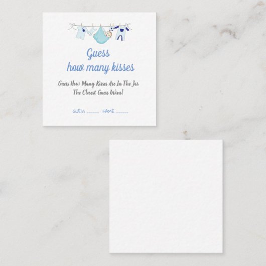 赤モダンちゃんシャワー数を推測キスカード スクエア名刺 (正面/裏面)