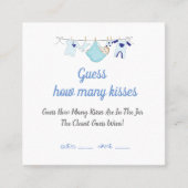 赤モダンちゃんシャワー数を推測キスカード スクエア名刺 (正面)