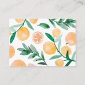 赤モダンちゃんシャワー用かんきつオレンジレトロ本 エンクロージャーカード (裏面)