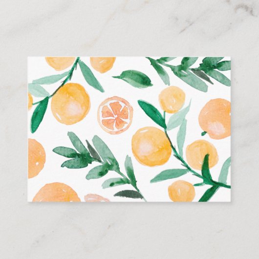 赤モダンちゃんシャワー用かんきつオレンジレトロ本 エンクロージャーカード (裏面)