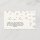 赤モダンちゃんシャワー用の冬のスノーフレーク・ブック エンクロージャーカード (正面)
