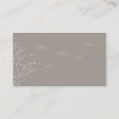 赤モダンちゃんシャワー用の茶色の素朴なフローラ本 エンクロージャーカード (裏面)