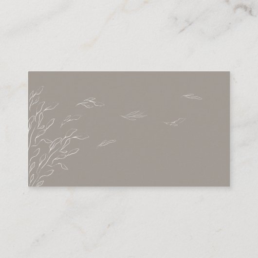 赤モダンちゃんシャワー用の茶色の素朴なフローラ本 エンクロージャーカード (裏面)