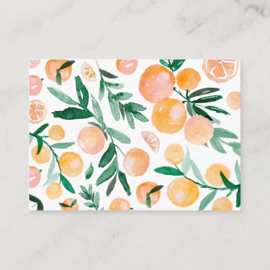 赤モダンちゃんシャワー用柑橘系オレンジブック エンクロージャーカード (裏面)