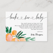 赤モダンちゃんシャワー用柑橘系オレンジブック エンクロージャーカード (正面)