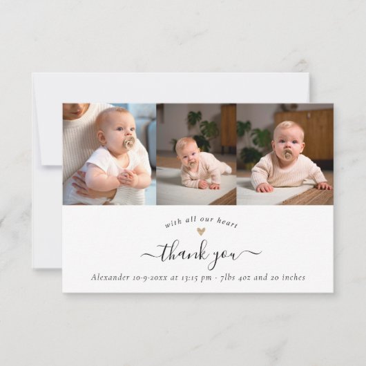 赤モダンちゃんシャワー3枚スタイリッシュありがとう サンキューカード (正面)