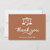 赤モダンちゃんシャワー サンキューカード (正面)