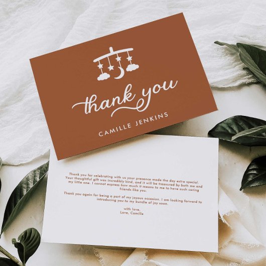 赤モダンちゃんシャワー サンキューカード