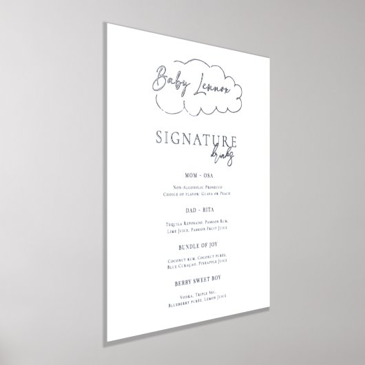 赤モダンちゃんシャワー | シグネチャードリンクポスター 箔ポスター (レイダウン)