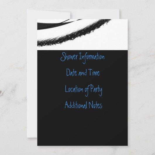 赤モダンちゃんシャワー 招待状 (裏面)