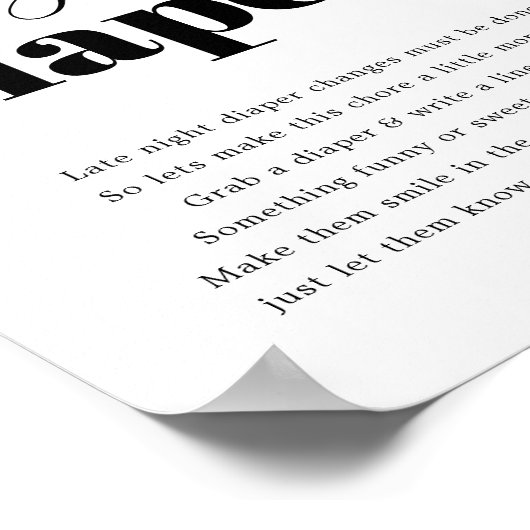 赤モダンちゃんシャワー「深夜おむつ」 ポスター (角)