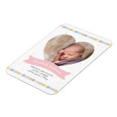 赤モダンちゃん写真誕生のお知らせ マグネット (左側)