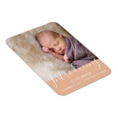 赤モダンちゃん女子生誕発表写真マグネット マグネット (右側)