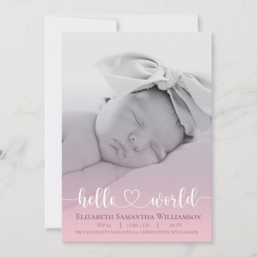 赤モダンちゃん少女の発表写真 案内状 (正面)