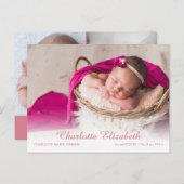 赤モダンちゃん少女フォトスクリプト誕生の発表 案内ポストカード (正面/裏面)