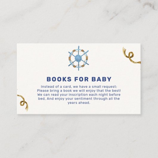 赤モダンちゃん航海のシャワー用の少年の本 エンクロージャーカード (正面)