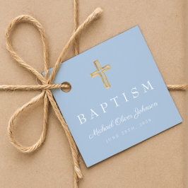 赤モダンちゃん青の宗教クロスボーイバプテスマ フェイバータグ