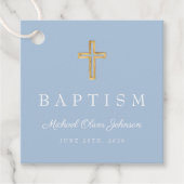 赤モダンちゃん青の宗教クロスボーイバプテスマ フェイバータグ (正面)