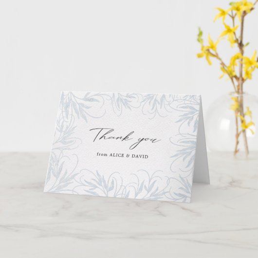 赤モダンちゃん青の植物サンキューカード カード (黄色い花)