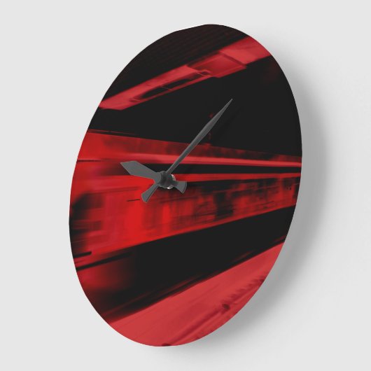 赤モダンとクール黒のモーションの概念 ラージ壁時計 (傾斜)