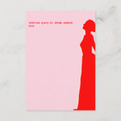 赤モダンとピンクのはっきりした詳細 エンクロージャーカード (裏面)