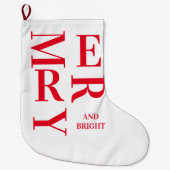 赤モダンと明メリーるい休日 ラージクリスマスストッキング (正面)