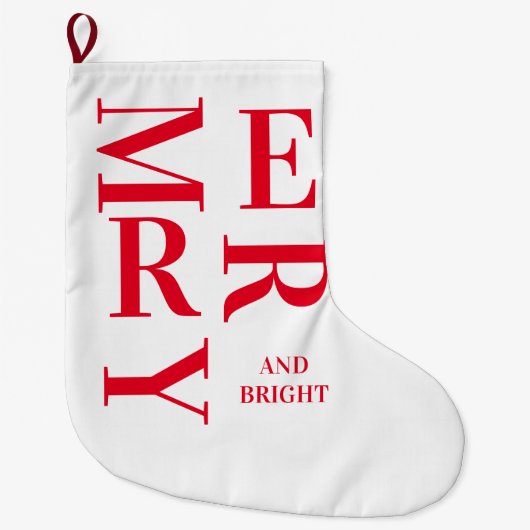 赤モダンと明メリーるい休日 ラージクリスマスストッキング (正面)