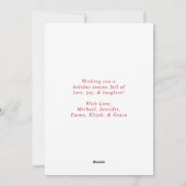 赤モダンと明メリーるい非写真 シーズンカード (裏面)