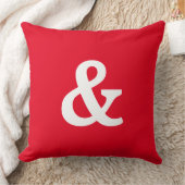 赤モダンと白と(および署名)ボタン クッション (ブランケット)