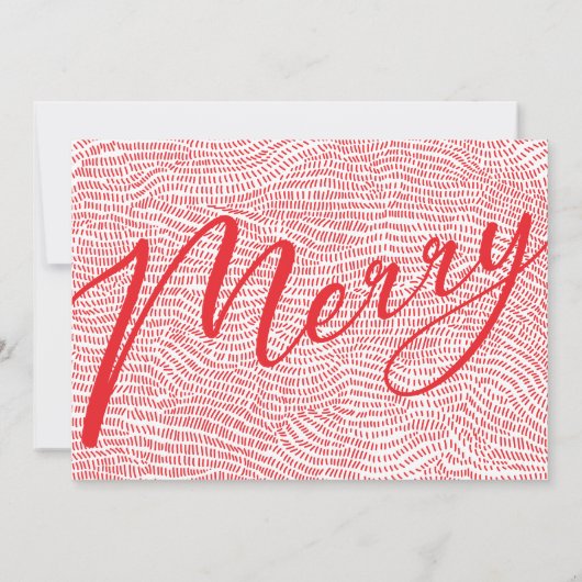 赤モダンと白のクリスマスフレームフォトハッピーホール シーズンカード (裏面)