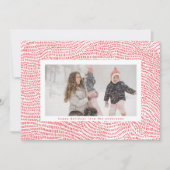 赤モダンと白のクリスマスフレーム写真ハッピー シーズンカード (正面)