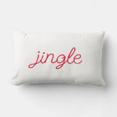 赤モダンと白のクリスマスランバーピロー ランバークッション (正面)