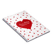 赤モダンと白のハート ノートブック (右側)