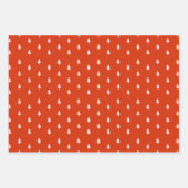 赤モダンと白のメリークリスマスツリー&サンタ ラッピングペーパーシート (正面3)